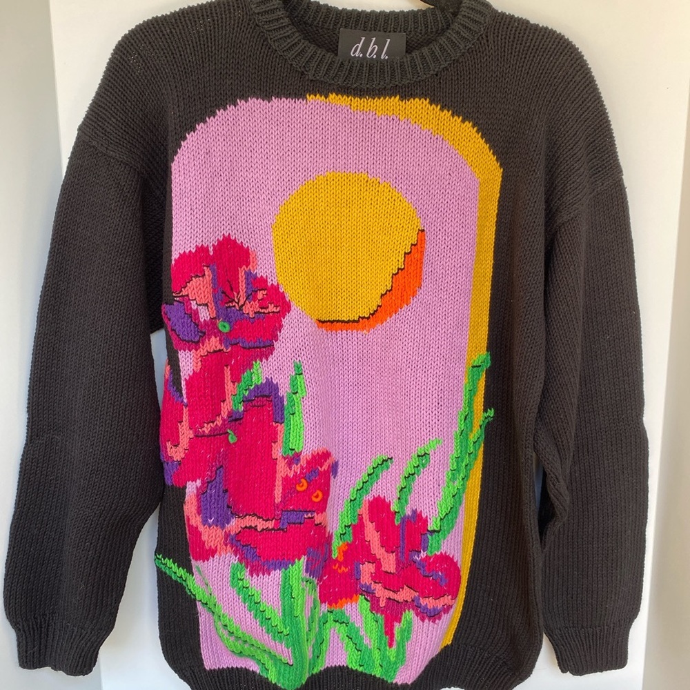 90’s Vintage Floral Crew Neck Sweater
